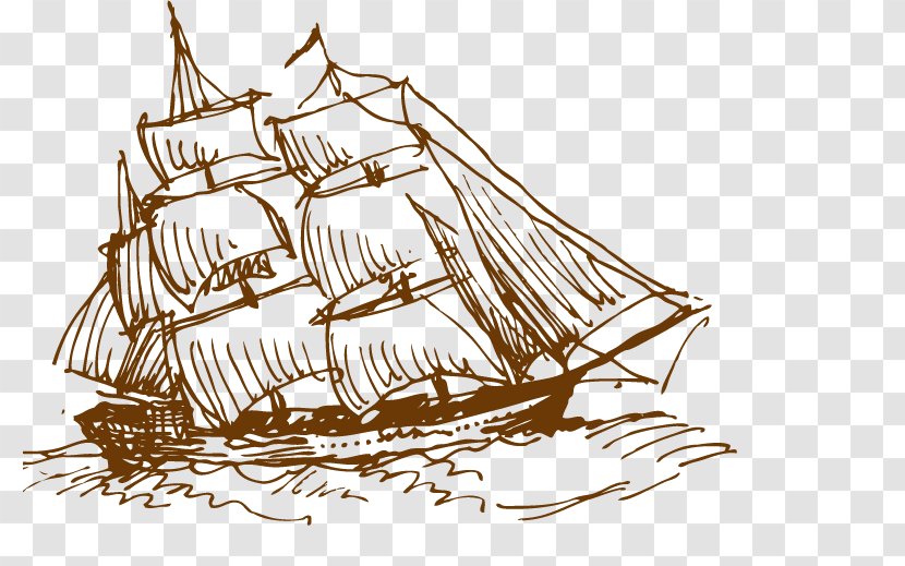 Brigantine Ship Sail Illustration - First Rate - Vector Sailing Transparent PNG