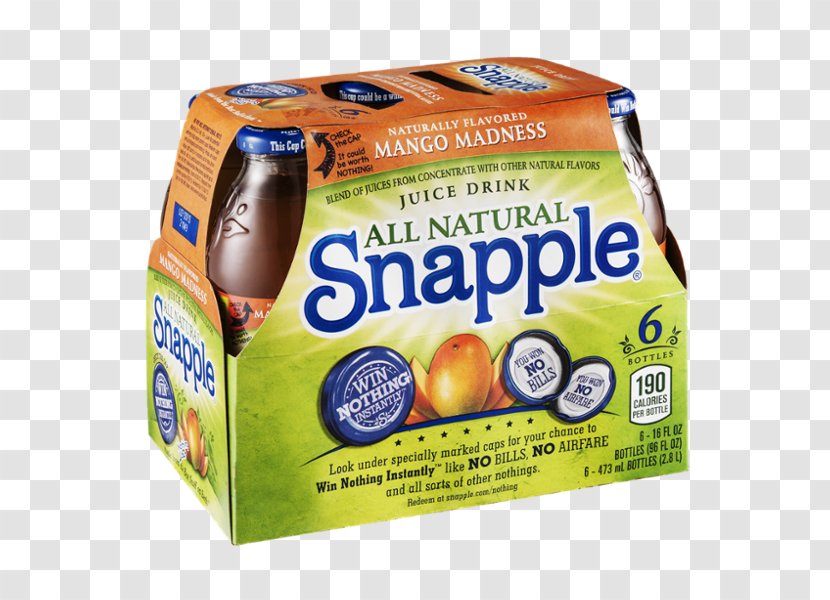 Sweet Tea Fluid Ounce Snapple - Cherry Transparent PNG