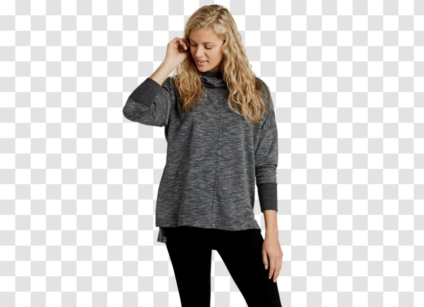 Hoodie T-shirt Sleeve Sweater Clothing - Crew Neck - Charcoal Transparent PNG