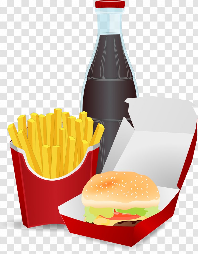 Fizzy Drinks Fast Food Hamburger Junk Veggie Burger - French Fries Transparent PNG