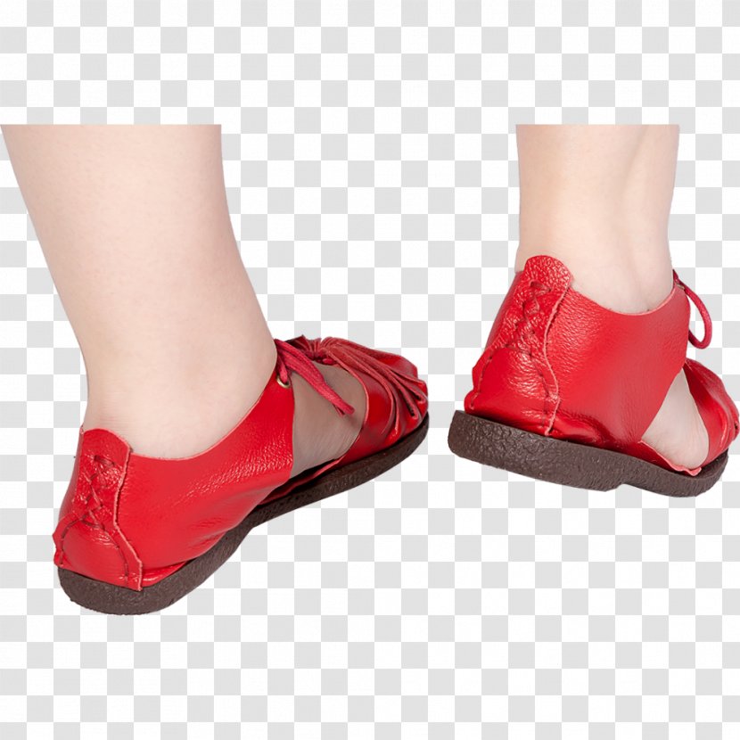 Ankle Sandal High-heeled Shoe RED.M - Redm Transparent PNG