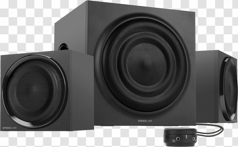 SPEEDLINK Ouanum 2.1 Subwoofer Speaker System Black (SL-8238-BK) Computer Speakers Loudspeaker Personal - Studio Monitor - 70s Sound Transparent PNG