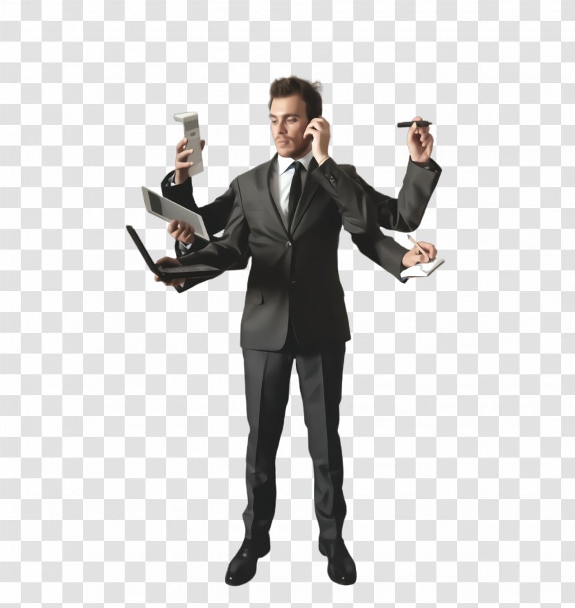 Suit Formal Wear Clothing Standing Tuxedo - Businessperson Costume Transparent PNG