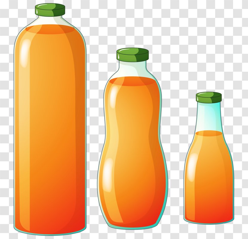 Orange Drink Water Bottles Juice Glass Bottle Plastic Transparent PNG
