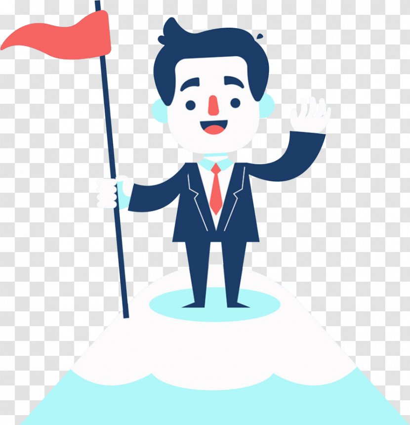 Businessperson Download Icon - Business - Hold The Red Flag Transparent PNG