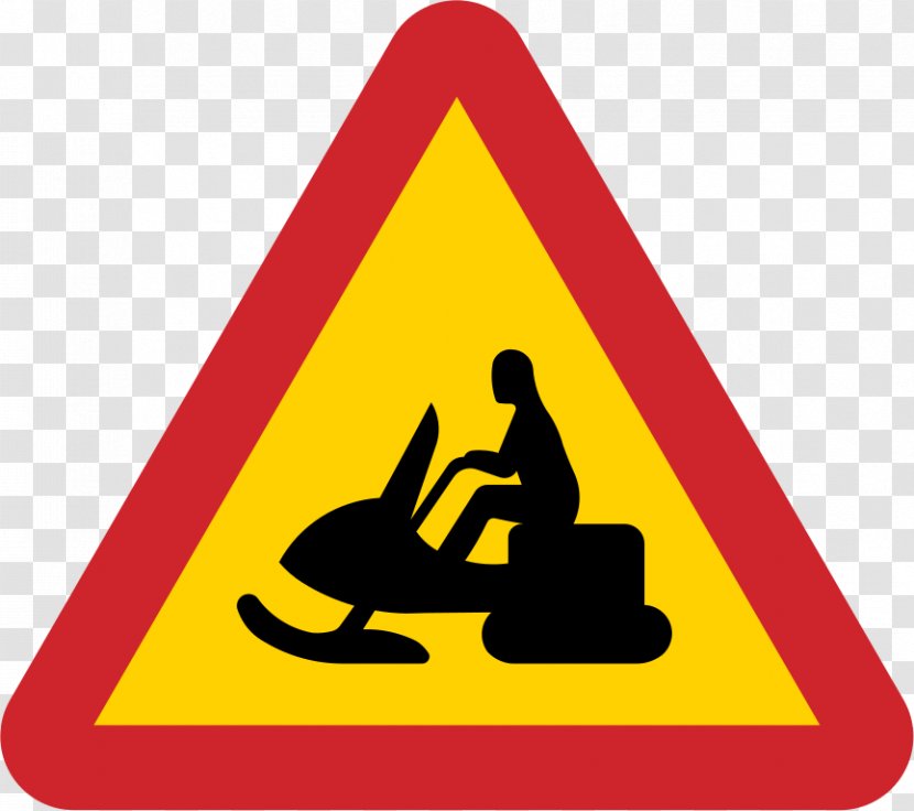Warning Sign Traffic Snowmobile Road - Area - Symbol Transparent PNG