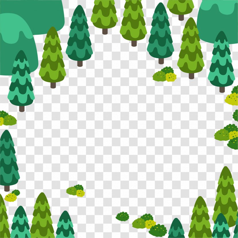 Camping Recreational Vehicle Illustration - Tree Border Transparent PNG