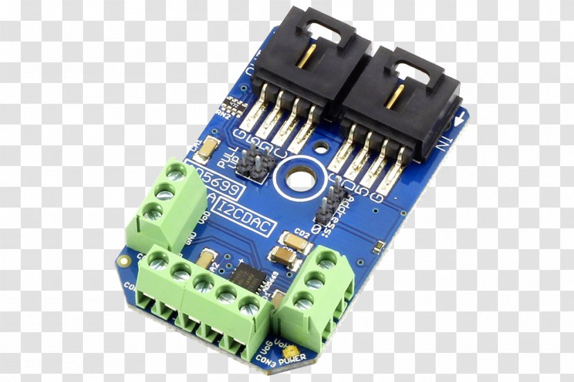 Microcontroller Digital Potentiometer I²C Digital-to-analog Converter - Electrical Connector - Circuit Component Transparent PNG