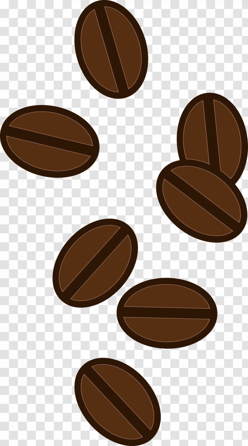 Chocolate Cartoon - Chocolatecovered Coffee Bean - Brown Transparent PNG
