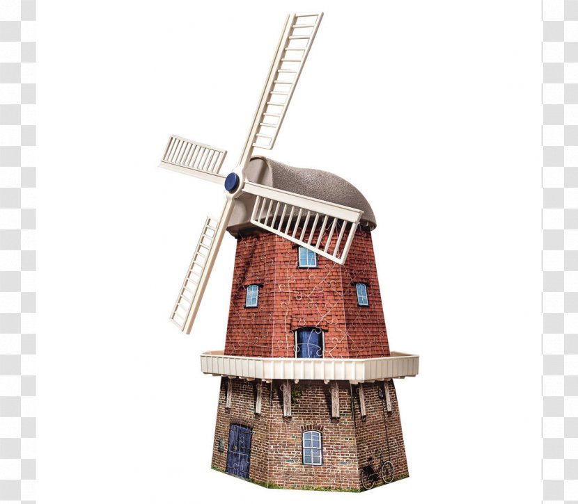 Jigsaw Puzzles Puzz 3D Windmill Ravensburger Building Transparent PNG