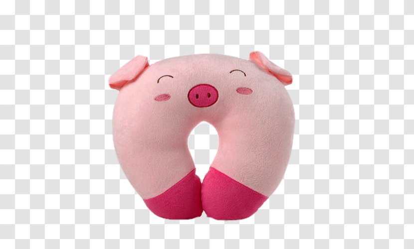 Throw Pillow Domestic Pig Cushion Neck - U-pillow Pink Transparent PNG