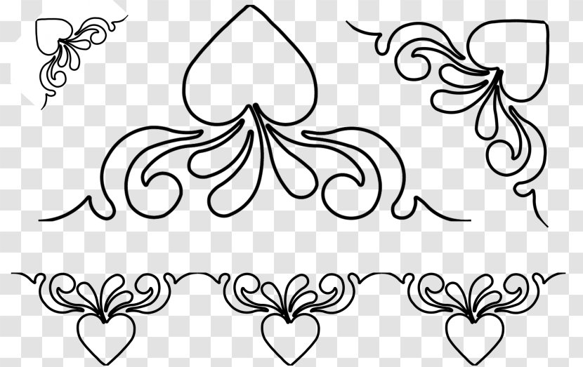 Floral Design Black & White - Ornament - M Visual Arts IllustrationBestseller Border Transparent PNG