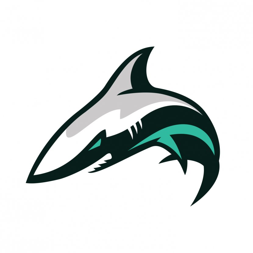 Great White Shark Logo Blue - Type Design - Sharks Transparent PNG
