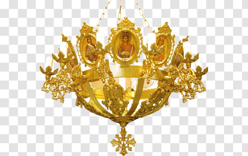 Eastern Orthodox Church Chandelier Light Fixture Christianity Russian Cross - Eidi Transparent PNG