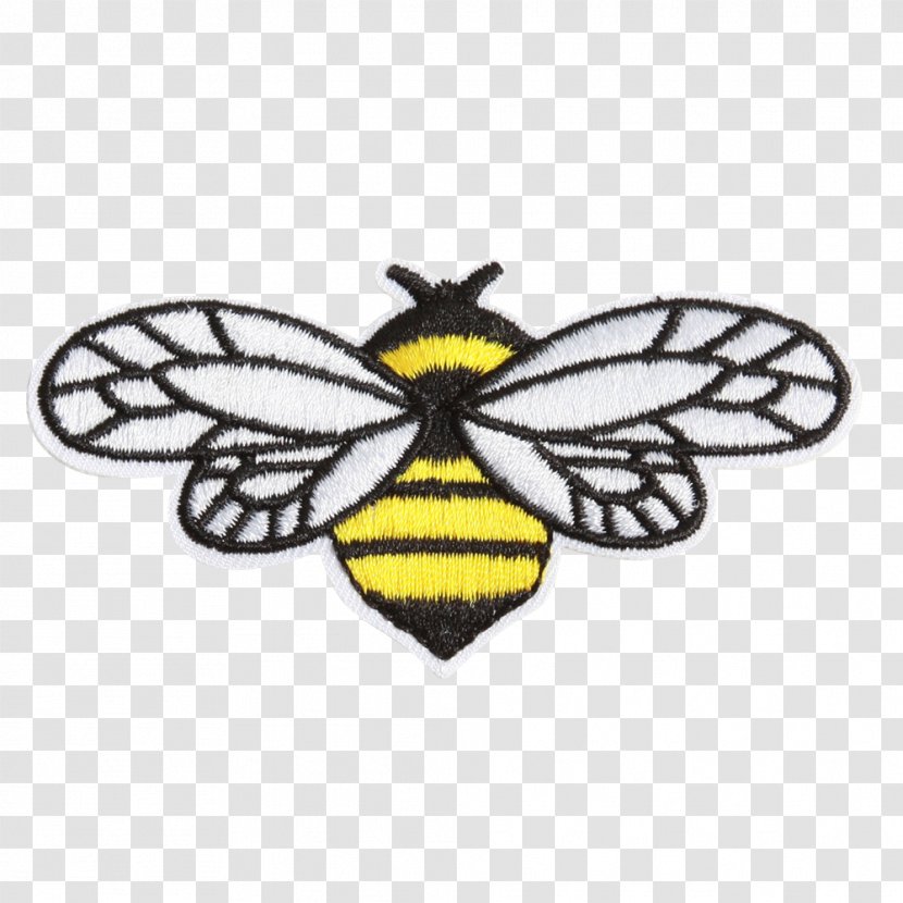 Bee Embroidered Patch Embroidery Clothing Iron-on - Craft Transparent PNG