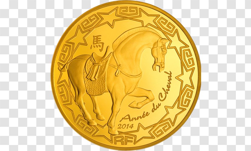Monnaie De Paris Horse Silver Coin Gold - Money Transparent PNG