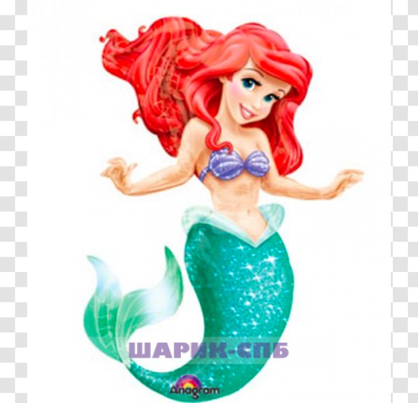 Ariel Balloon Party Disney Princess Mermaid Transparent PNG