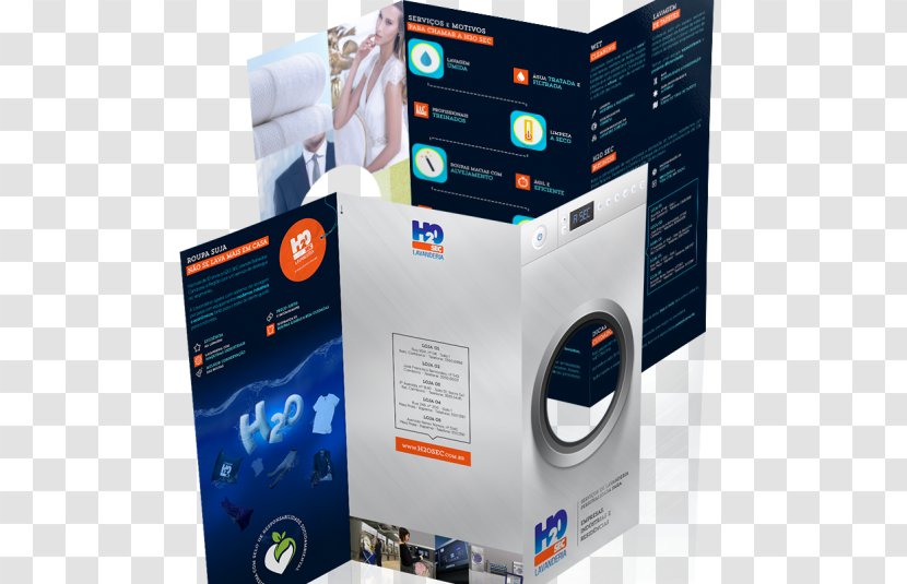 Lavanderia H2o Sec Self-service Laundry Flyer Institution - Santa Catarina - Cinco Transparent PNG