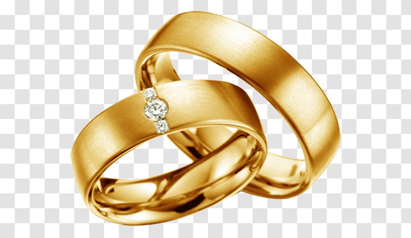 Wedding Ring Gold Engagement Białe Złoto - Matrimonio Transparent PNG