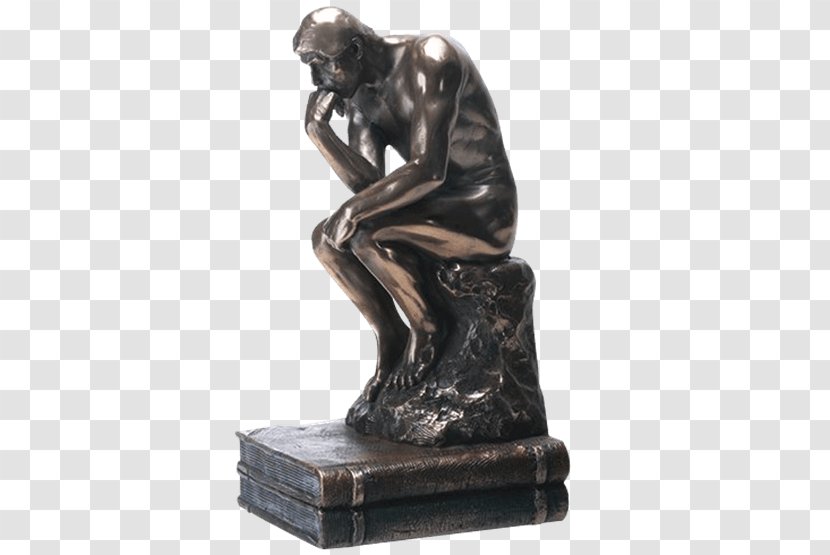 The Thinker Bronze Sculpture Figurine - Frame - Thinking Statue Transparent PNG