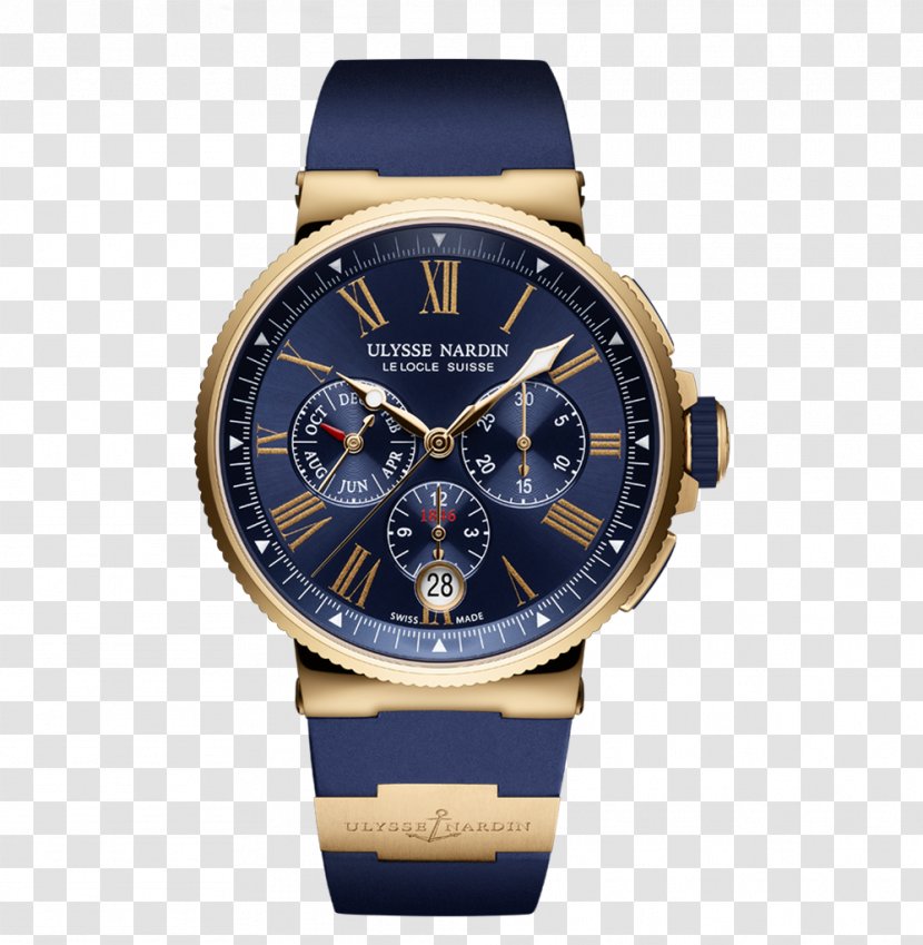 Ulysse Nardin Marine Chronometer Annual Calendar Watch Chronograph Transparent PNG