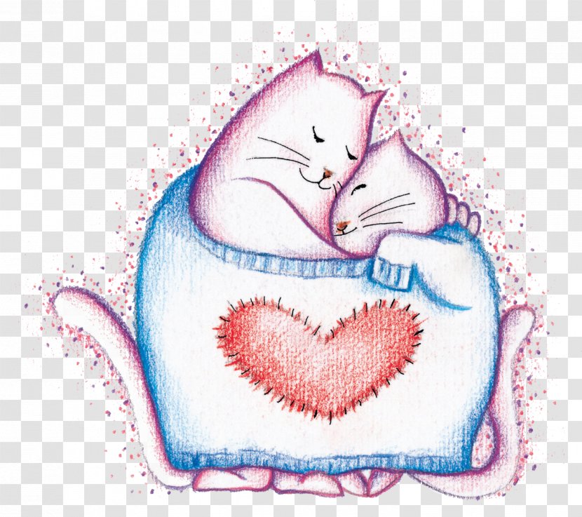 Love Child Maternal Bond Mother Illustration - Cartoon - Cat And Son Transparent PNG