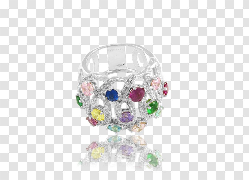 Jewellery Ring Diamond Silver Jewelry Design - Round Light Emitting Transparent PNG