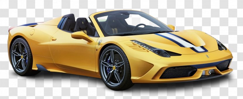 2015 Ferrari 458 Speciale 2014 Sports Car - Race - Yellow Transparent PNG