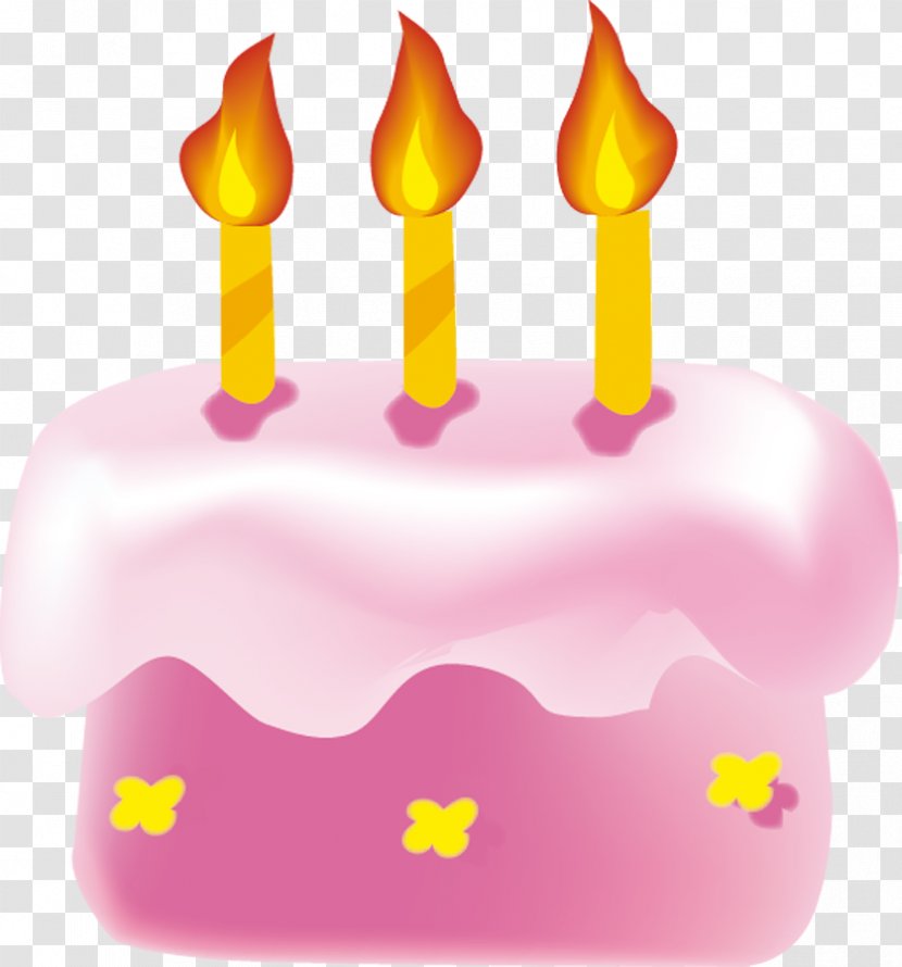 Birthday Cake Candle Gift Festival - Black And White Transparent PNG