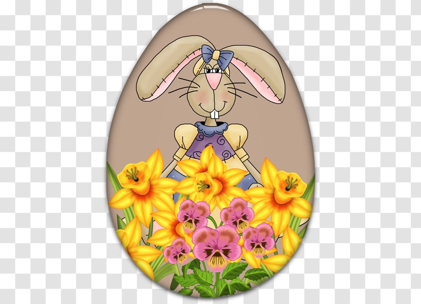 Easter Bunny Rabbit Insect Character - Flower - Egg Tube Transparent PNG
