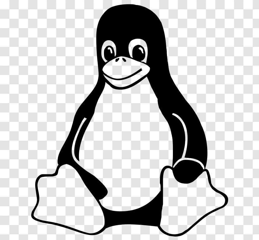 Linux Kernel Tux Logo - Line Art Transparent PNG