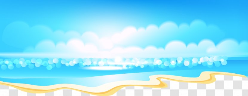 Cartoon Beach - Energy - Fresh Summer Transparent PNG