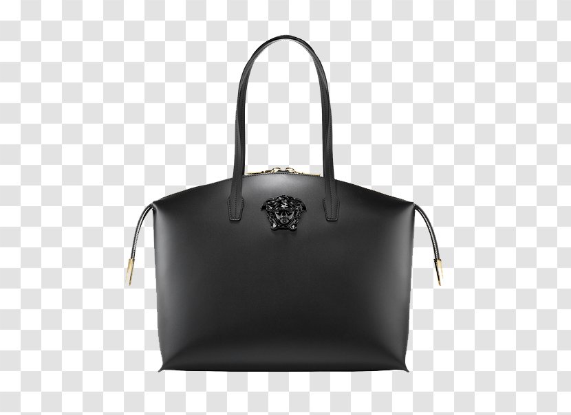 Handbag Versace Fashion Calfskin - Hand Luggage - Black Backpack Transparent PNG