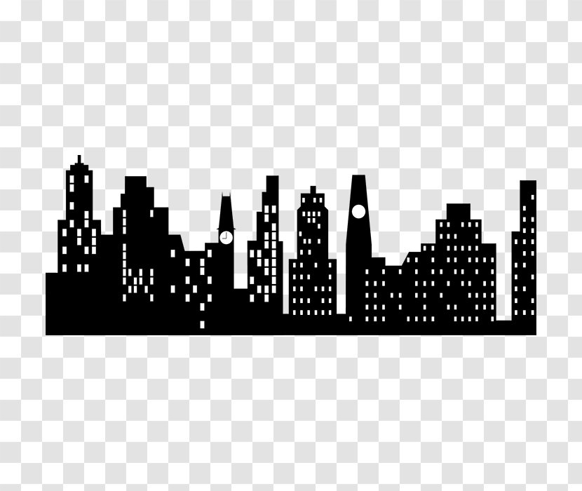 Silhouette New York City Skyline Clip Art - Rectangle Transparent PNG