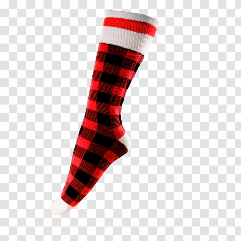 Tartan Sock Full Plaid Slipper Wool - Pajamas - Red Transparent PNG