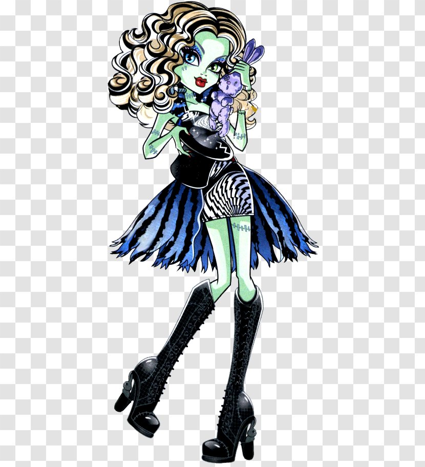 Frankie Stein Cleo DeNile Clawdeen Wolf Monster High Doll - Silhouette Transparent PNG