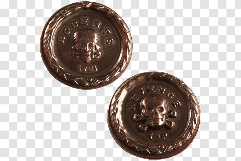 Copper Pirate Coins Piracy Doubloon - Bartholomew Roberts - Coin Transparent PNG