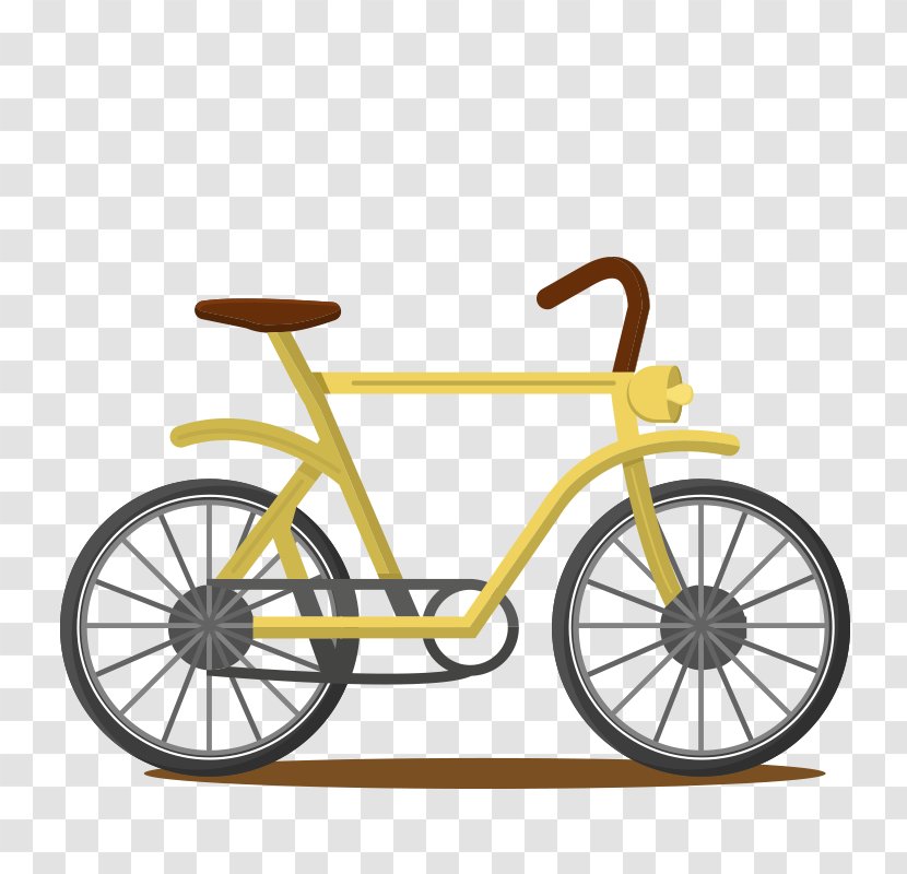 Bicycle - Yellow - Vector Material Transparent PNG