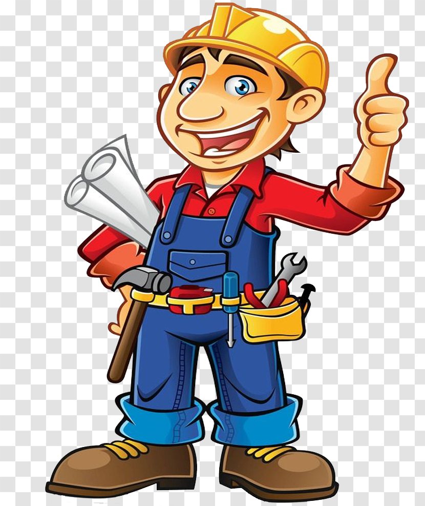 Construction Worker Architectural Engineering Clip Art Transparent PNG