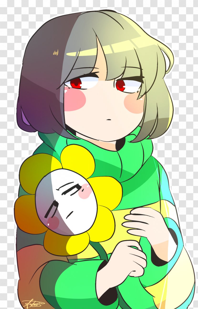 Undertale Chara Drawing Flowey - Cartoon - Silhouette Transparent PNG