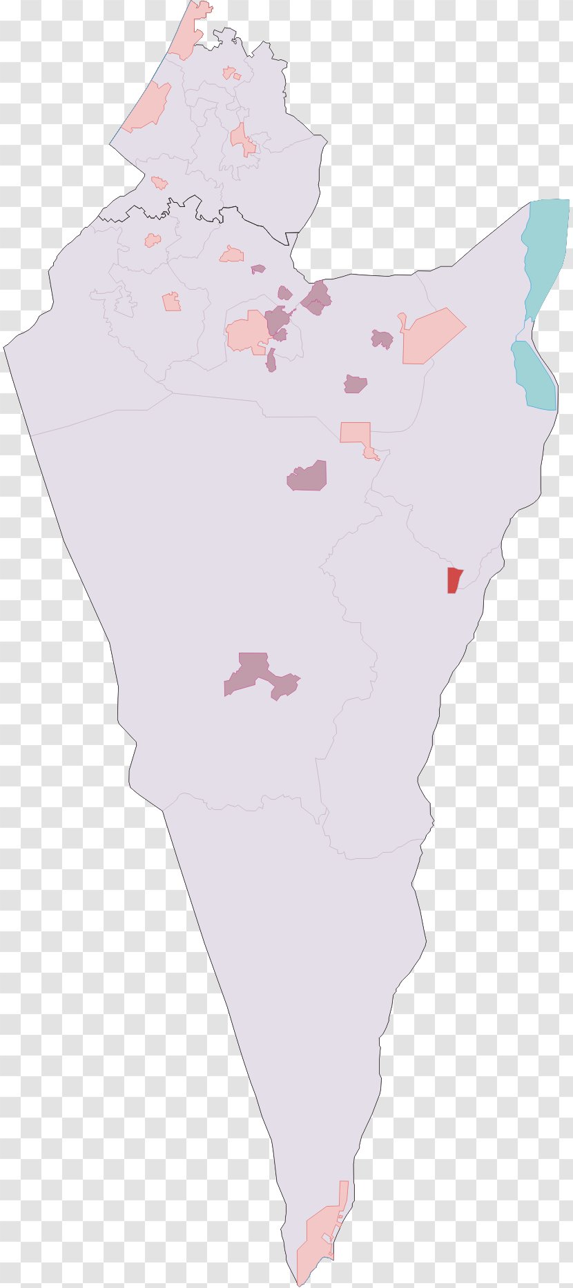 Map Pink M Tuberculosis - Unlabeled Transparent PNG