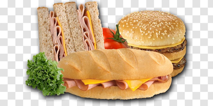 Breakfast Sandwich Submarine Delicatessen Cheeseburger Ham And Cheese - Fast Food - Deli Transparent PNG