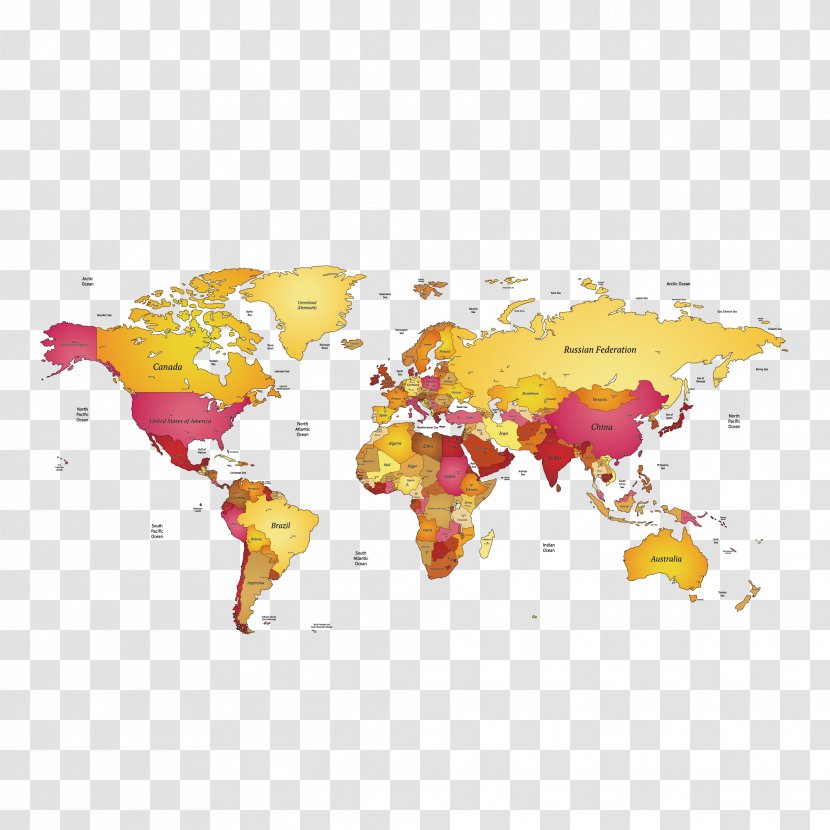 World Map Globe Vector - Royaltyfree - Gold Transparent PNG