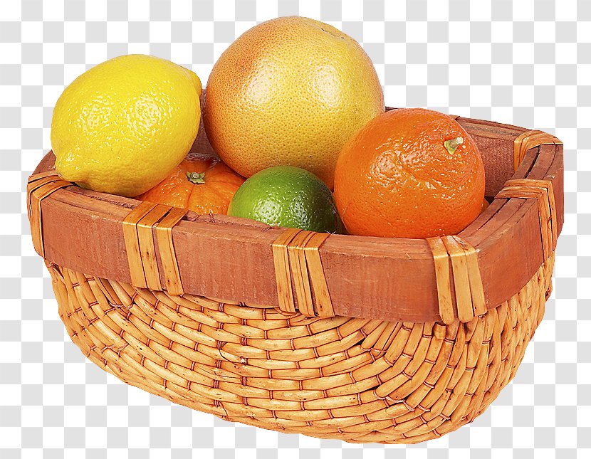 Grapefruit Lemon Basket Clementine - Peel - Bamboo Of Fruit Transparent PNG