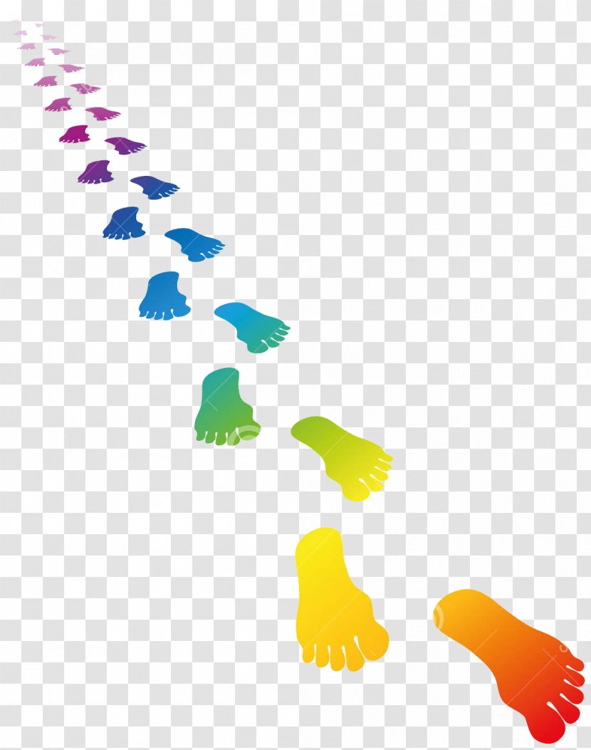 Footprint Color - Stock Photography - Colorful Footprints Transparent PNG