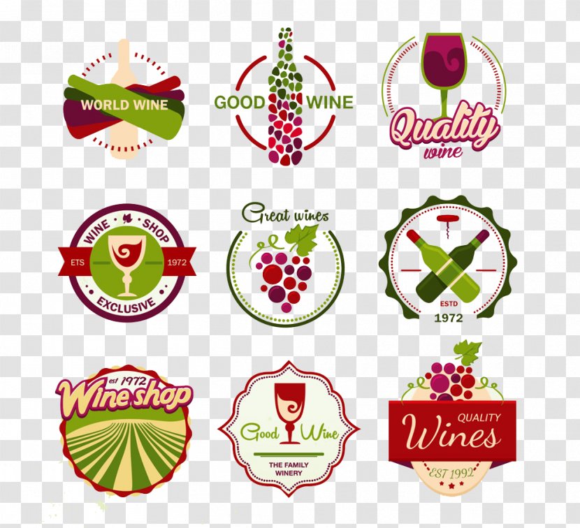 Red Wine Label Icon - Food - Creative Logo Transparent PNG