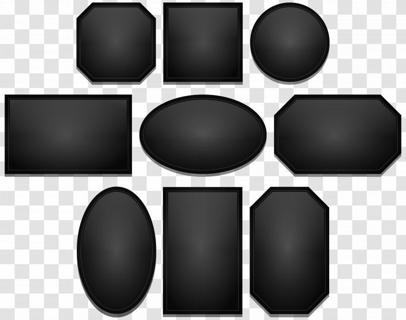 Black Color Picture Frames Light Transparent PNG