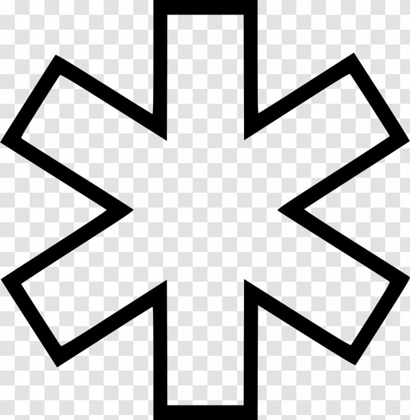 Star Of Life Clip Art Emergency Medical Services Technician Vector Graphics - Royaltyfree - Alert Sign Transparent PNG