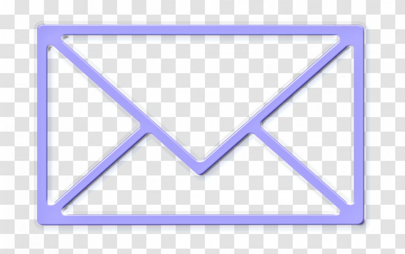 Communication Icon Email Letter - Mail - Triangle Electric Blue Transparent PNG