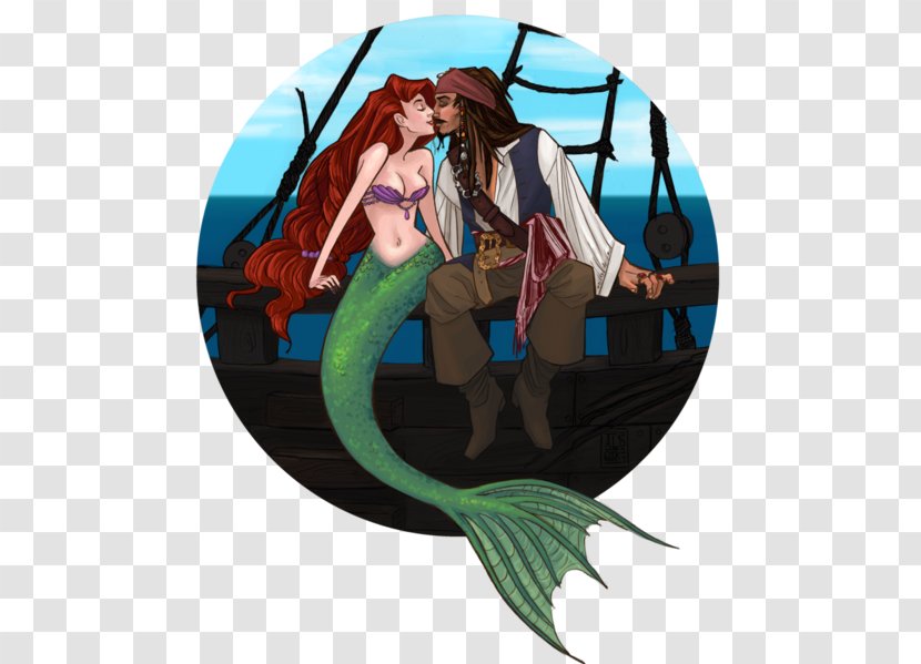 Ariel Jack Sparrow Princess Jasmine Pirates Of The Caribbean Piracy - Silhouette Transparent PNG
